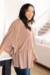 Dazzlingly Draped V-Neck Blouse - Maple Row Boutique 