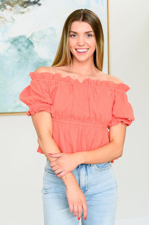 Don't Be Shy Off the Shoulder Blouse - Maple Row Boutique 