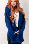 Everything Layer Waffle Knit Open Front Cardigan in Light Navy - Maple Row Boutique