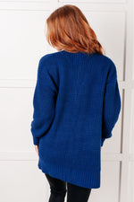 Everything Layer Waffle Knit Open Front Cardigan in Light Navy - Maple Row Boutique