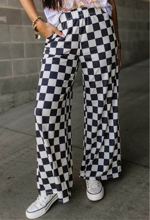 Checkered Pants - Maple Row Boutique