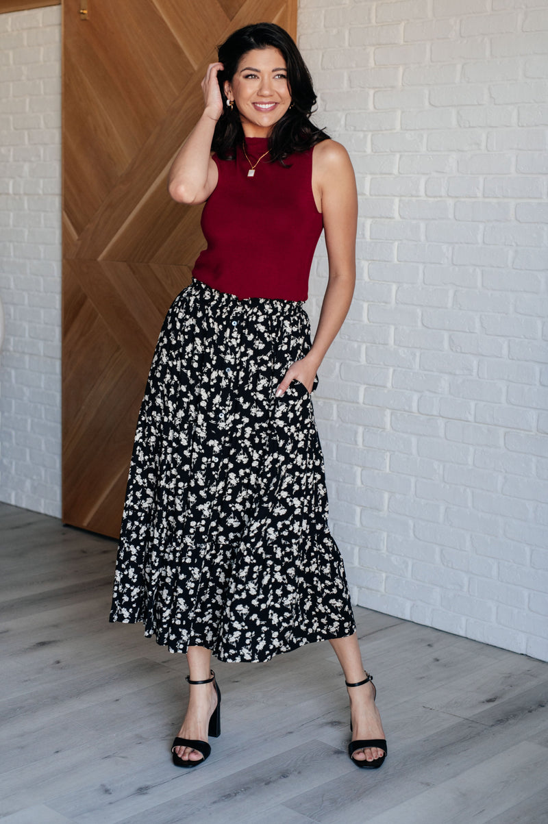 Fielding Flowers Floral Skirt - Maple Row Boutique 