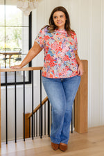 Flowers Everywhere Floral Top - Maple Row Boutique 