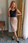 Gilded Age Sequin Skirt in Champagne - Maple Row Boutique 