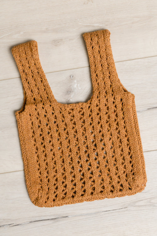 Girls Day Open Weave Bag in Tan - Maple Row Boutique