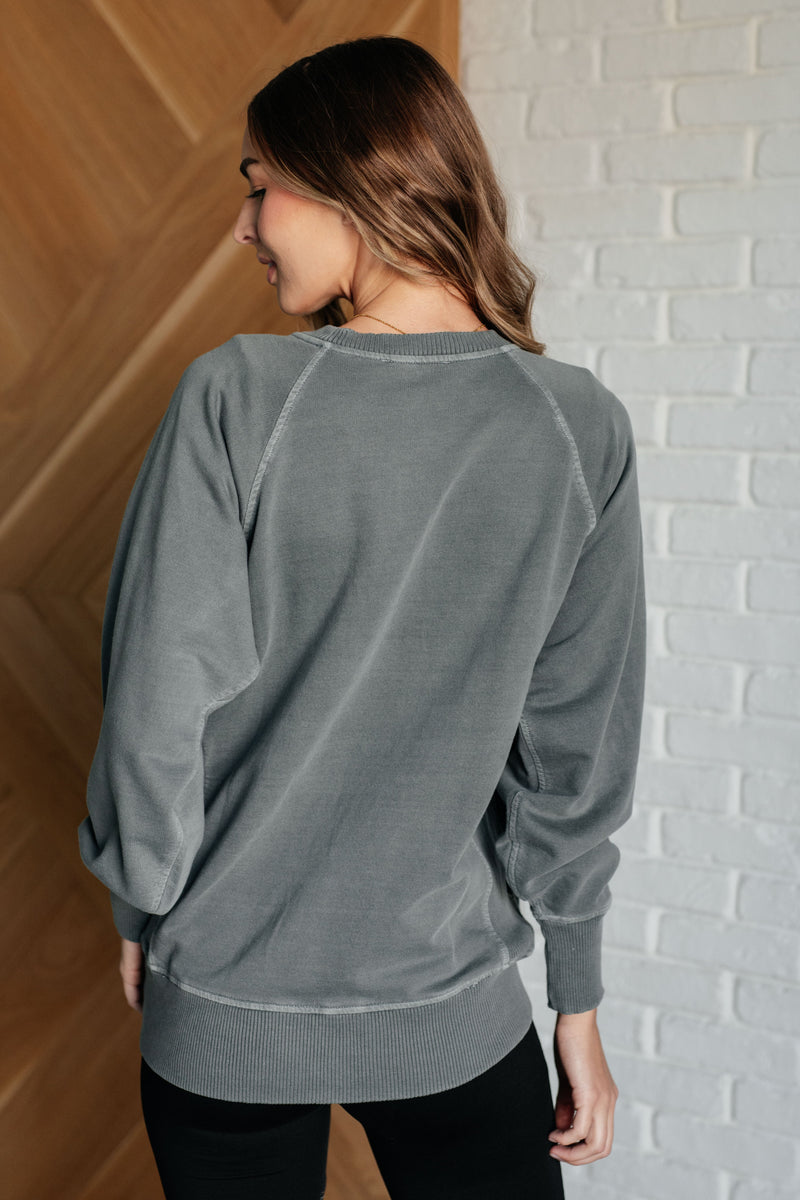 Hands Down Favorite Sweatshirt in Ash Jade - Maple Row Boutique 