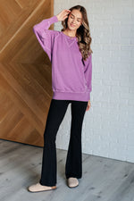 Hands Down Favorite Sweatshirt in Light Plum - Maple Row Boutique 