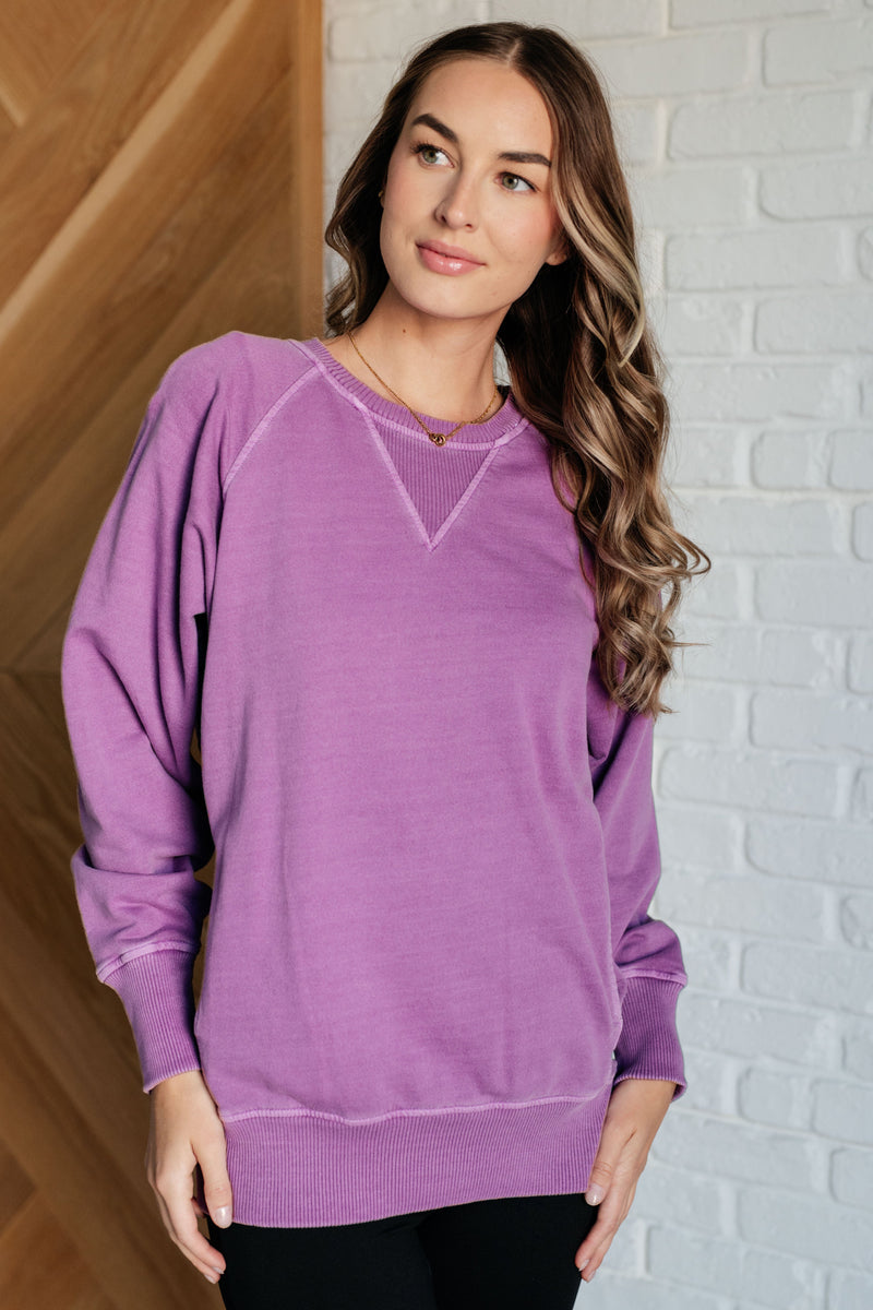 Hands Down Favorite Sweatshirt in Light Plum - Maple Row Boutique 