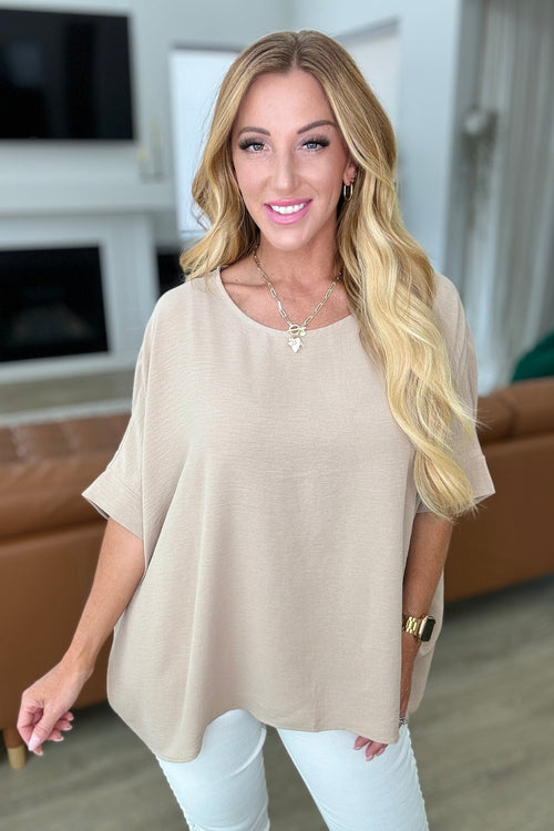 Feels Like Me Dolman Sleeve Top in Taupe - Maple Row Boutique 