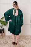 Isn't It Lovely Poly Satin Butterfly Sleeve Dress - Maple Row Boutique 