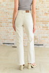 Selena High Rise Distressed 90's Straight Jeans in Bone - Maple Row Boutique 