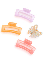 Large Jelly Claw Clip Set of 4 - Maple Row Boutique