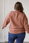 Make No Mistake Mock Neck Pullover in Cocoa - Maple Row Boutique 