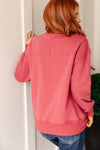 Make No Mistake Mock Neck Pullover in Cranberry - Maple Row Boutique 