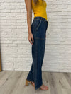 Melanie High Rise Drawstring Wide Leg Jeans - Maple Row Boutique