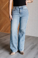 Melia High Rise Side Seam Detail Wide Leg Jeans - Maple Row Boutique