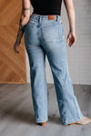 Melia High Rise Side Seam Detail Wide Leg Jeans - Maple Row Boutique