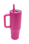 No Spill 40oz Tumbler in Hot Pink - Maple Row Boutique