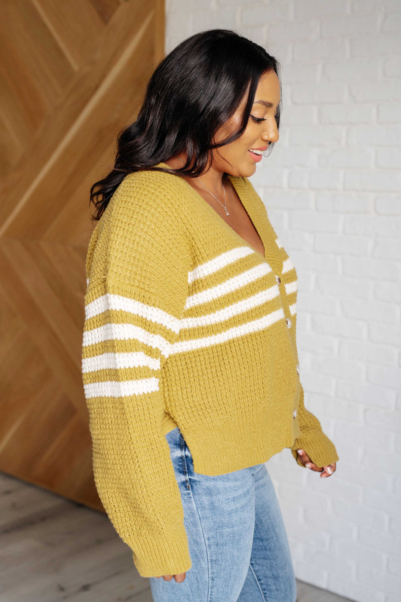 On Top of the World Striped Cardigan - Maple Row Boutique 