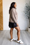 Quick Fix Mineral Wash Crew Neck Pullover in Mocha - Maple Row Boutique 