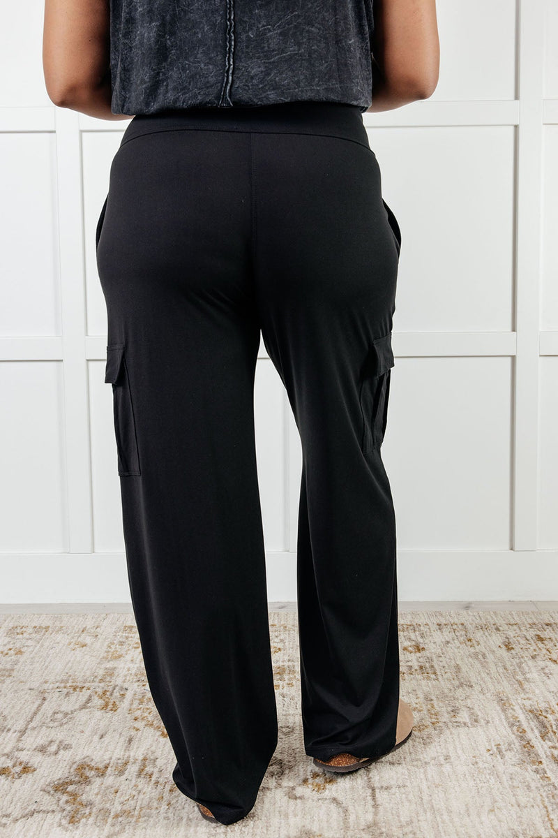 Race to Relax Cargo Pants in Black - Maple Row Boutique