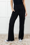 Race to Relax Cargo Pants in Black - Maple Row Boutique