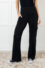 Race to Relax Cargo Pants in Black - Maple Row Boutique