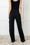 Race to Relax Cargo Pants in Black - Maple Row Boutique