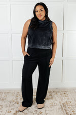 Race to Relax Cargo Pants in Black - Maple Row Boutique