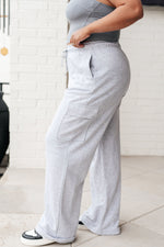 Run, Don't Walk Cargo Sweatpants in Grey - Maple Row Boutique 