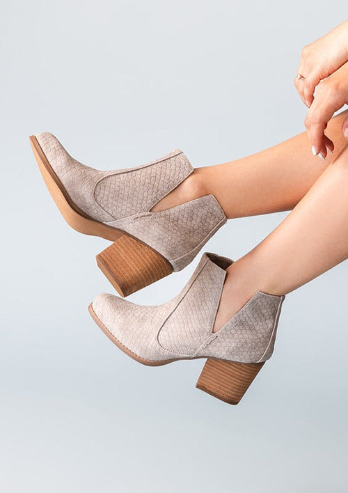 Tarim Bootie in Grey - Maple Row Boutique 