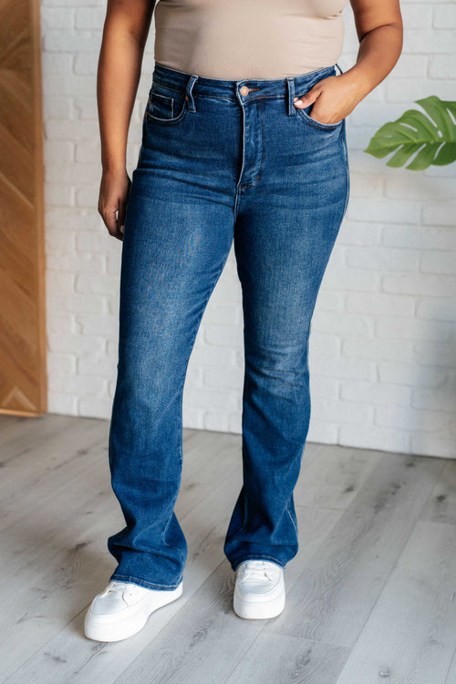 Santana High Rise Control Top Bootcut Jeans - Maple Row Boutique 