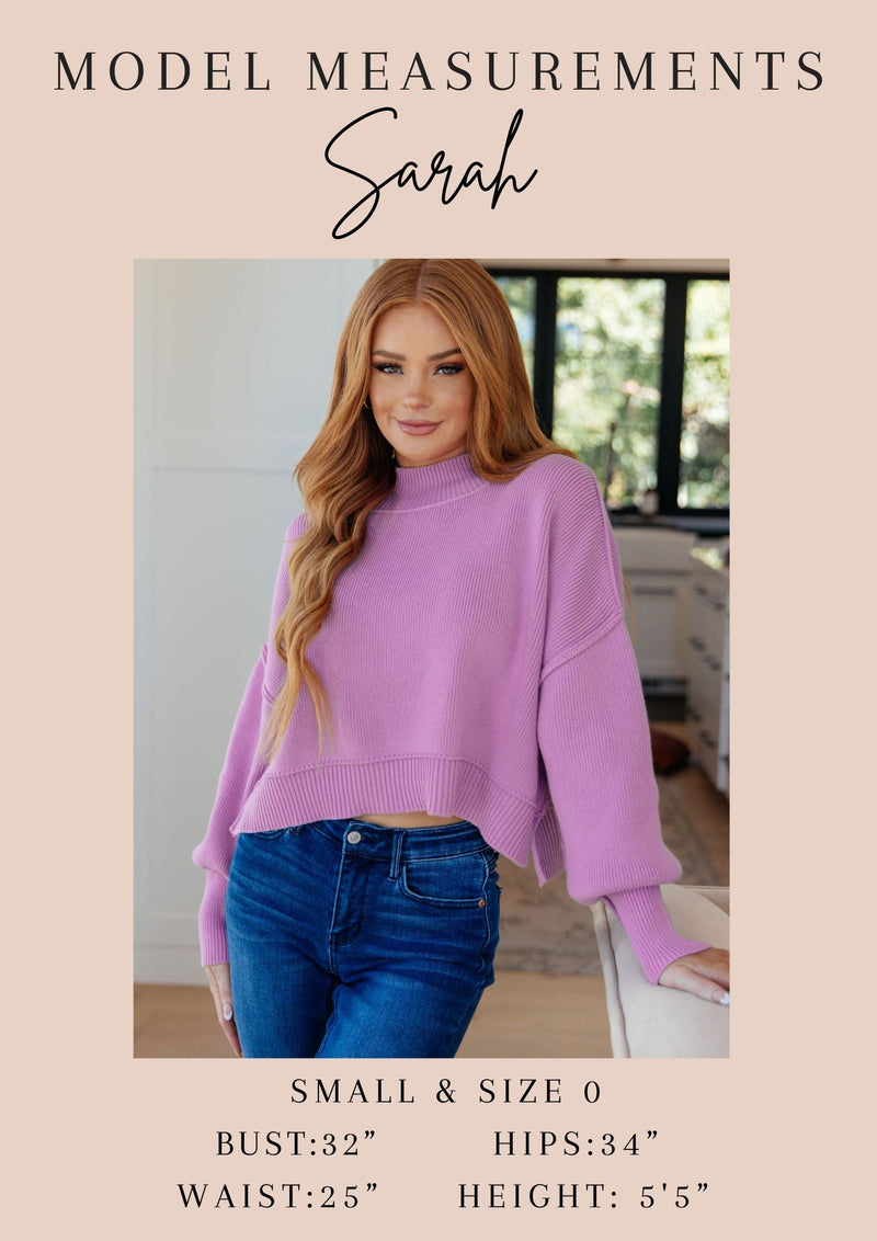 Beyond the Basics Pullover in Violet - Maple Row Boutique