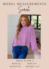 Simple Silhouette Brushed Hacci Sweater in Light Plum - Maple Row Boutique