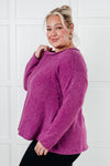 Simple Silhouette Brushed Hacci Sweater in Light Plum - Maple Row Boutique