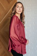 Smiles and Pouts Bat Sleeve Button Down - Maple Row Boutique 