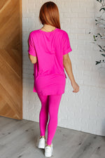 Soft Serve Brushed Microfiber Set in Neon Hot Pink - Maple Row Boutique