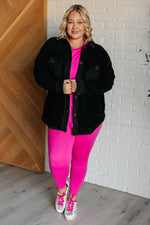 Soft Serve Brushed Microfiber Set in Neon Hot Pink - Maple Row Boutique