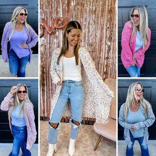 PREORDER: Spring Miley Dot Cardigans in Five Colors - Maple Row Boutique