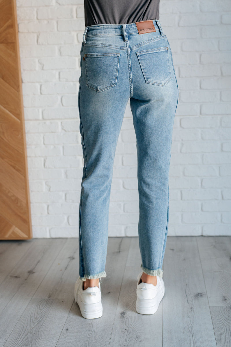 Susan High Rise Side Panel Detail Slim Jeans - Maple Row Boutique 