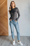 Susan High Rise Side Panel Detail Slim Jeans - Maple Row Boutique 