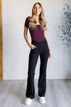 They're Not Like Us Square Neck Bodysuit in Cassis - Maple Row Boutique 