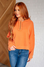 Throwback Heartthrob Hoodie in Orange - Maple Row Boutique 