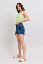 Judy Blue Full Size Double Button Waistband Denim Shorts Plus Size - Maple Row Boutique