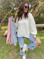 PREORDER: Thinking It Over Waffle Knit Pullover in Three Colors - Maple Row Boutique