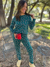 Candy Cane Pajama Pants Set - Maple Row Boutique