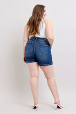 Judy Blue Full Size Double Button Waistband Denim Shorts Plus Size - Maple Row Boutique