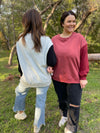 PREORDER: Scottie Two Tone Sweatshirt in Three Colors - Maple Row Boutique