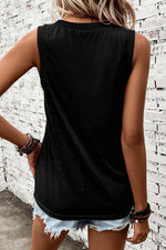 V-Neck Wide Strap Tank - Maple Row Boutique 