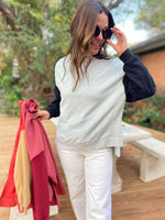 PREORDER: Scottie Two Tone Sweatshirt in Three Colors - Maple Row Boutique